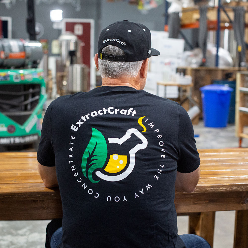 Black Hemp Tee Shirt - ExtractCraft Logo
