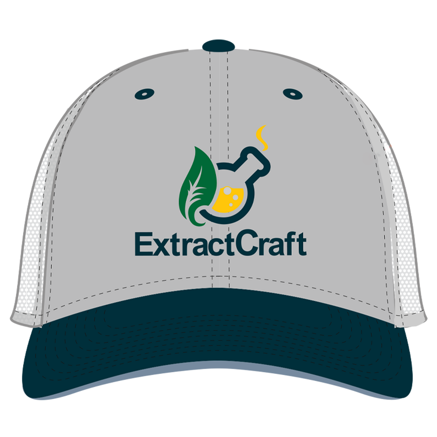Gray Hemp Ballcap - ExtractCraft Logo