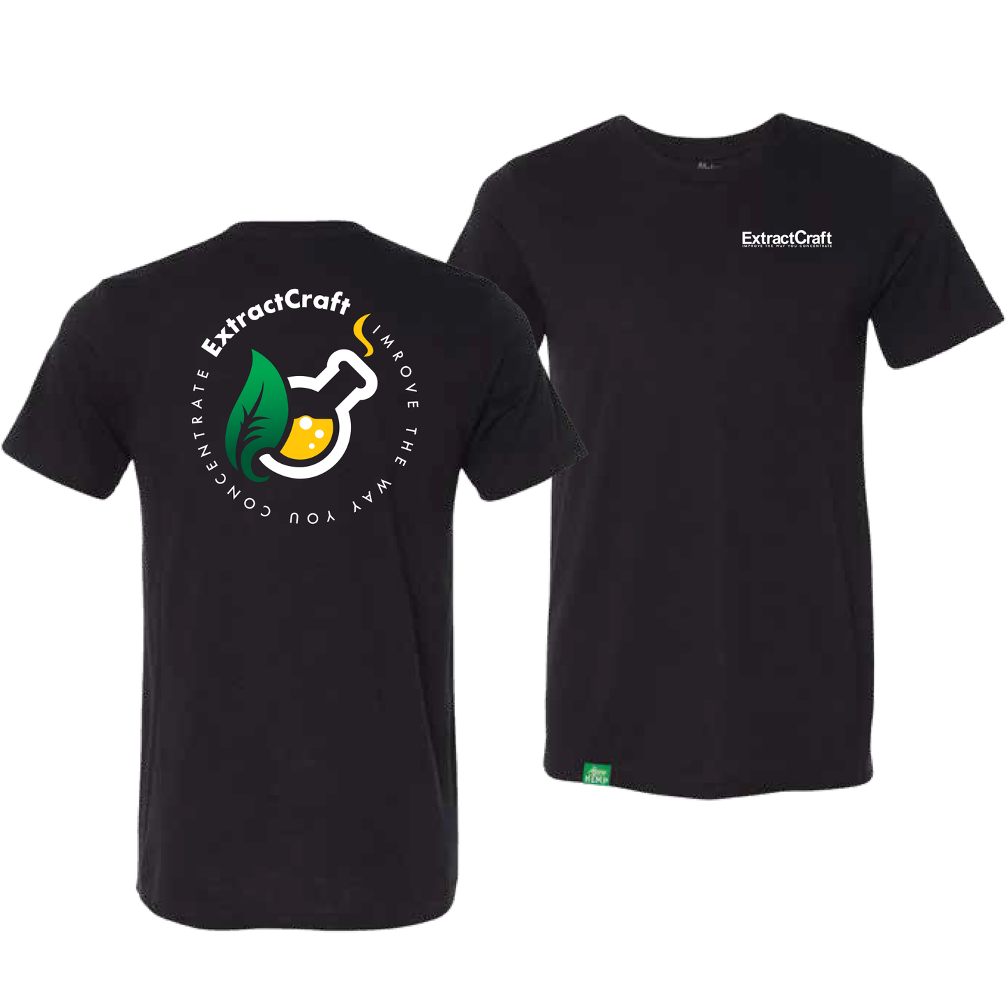 Black Hemp Tee Shirt - ExtractCraft Logo